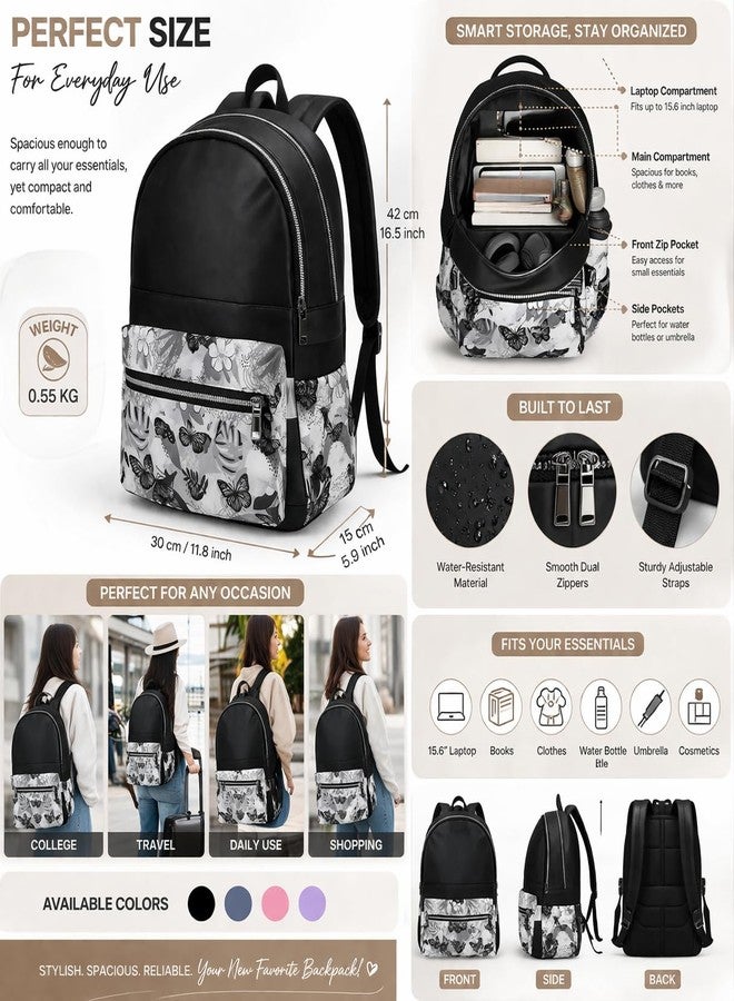 CLASSIC SMUGGLER Stylish Women Backpack | Waterproof Large Capacity Travel Backpack with Front Pocket & Smooth Zippers | Trendy Daily Use Shoulder Bag for Girls & Women - Image 4