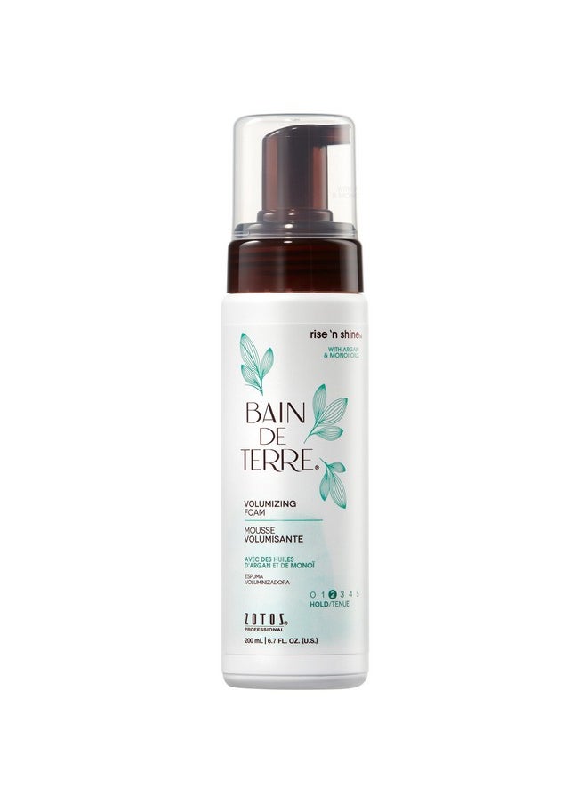 Bain de Terre - Rise N' Shine Volumizing Foam, Lightweight Medium Hold & Volume With Argan & Monoi Oils, Paraben-Free, Color-Safe, Vegan, 6.7 Fl Oz - Image 1