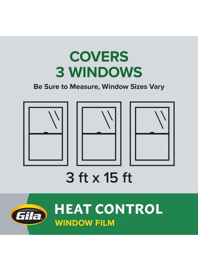 Gila Gila® Heat Control Titanium Adhesive Residential DIY Window Film Sun Blocking Glare Reduction 3ft x 15ft (36in x 180in), Gray  - Image 3