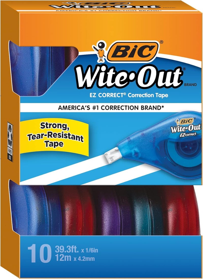 BIC Wite-Out Brand EZ Correct Correction Tape, White, 10-Count - Image 4