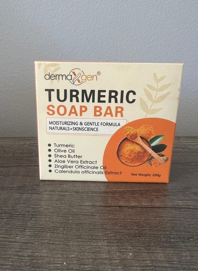 DERMAXGEN Organic Turmeric Soap Bar for Face & Body - Pure Turmeric Soap Bar for Acne, Scars, Uneven Tone, Blemish Control, Sun Damage & Age Spots - Handcrafted Skincare - 7 OZ - Image 4