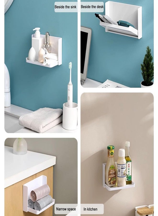 MONOSUGO Small Floating Shelf for Wall, Wall Mounted Foldable Adhesive Shelf, Stick On Mini Shelf, Tiny Single Wall Shelf for Phone, Remote, Earphone, Little Shelf for Home, Office, Transparent Gray(1 Pcs) - Image 3