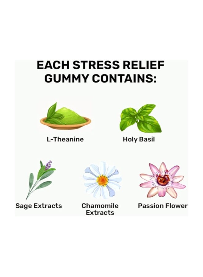 واتس أب حلوى الجيلي لتخفيف التوتر بنكهة البابونج وزهرة العاطفة، 30 عبوة حلوى جيلي... - Image 4