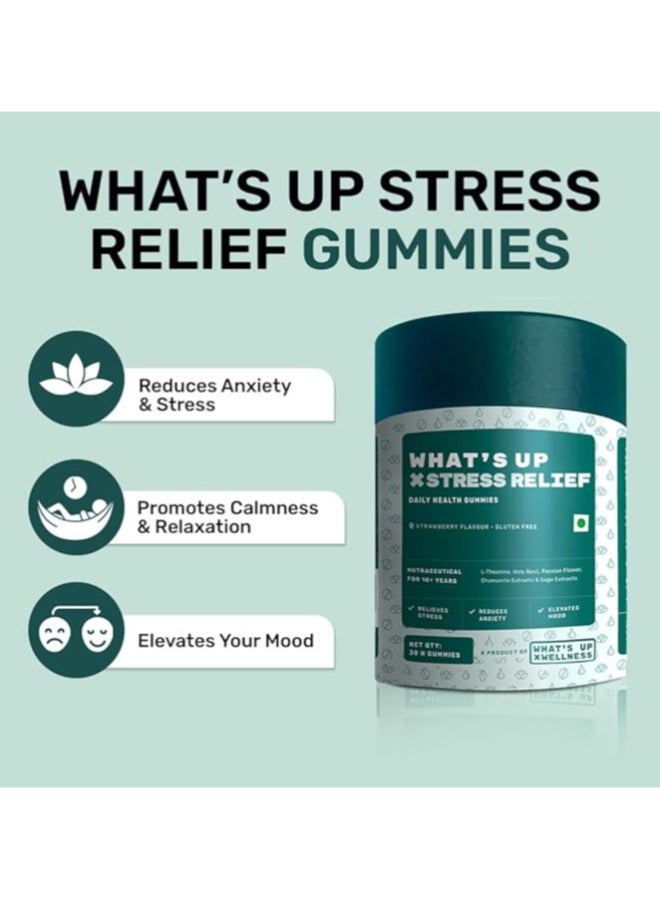 واتس أب حلوى الجيلي لتخفيف التوتر بنكهة البابونج وزهرة العاطفة، 30 عبوة حلوى جيلي... - Image 3