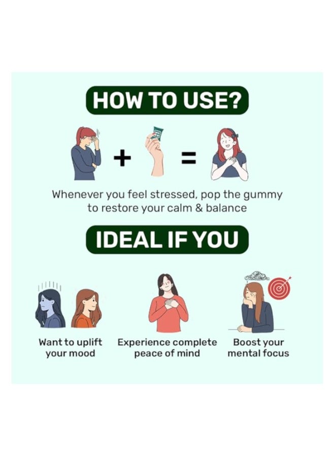 واتس أب حلوى الجيلي لتخفيف التوتر بنكهة البابونج وزهرة العاطفة، 30 عبوة حلوى جيلي... - Image 5