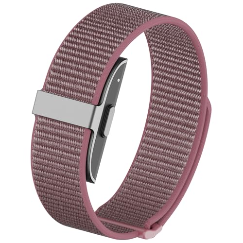 Vigamen Nylon Loop Sport Hume Band Replacement Strap Compatible with Hume Band,Adjustable Soft Wrist Bands for Women Men,Breathable Wristband for Hume Health Band Fitness Tracker,ArmyGreen,SmokeViolet - Image 1