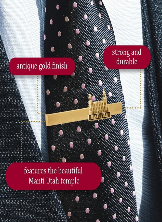 Ringmasters LDS Manti Utah Temple Gold Steel Tie Bar - Tie Clip - Priesthood Gift, LDS Missionary, Tie Clip - Image 5