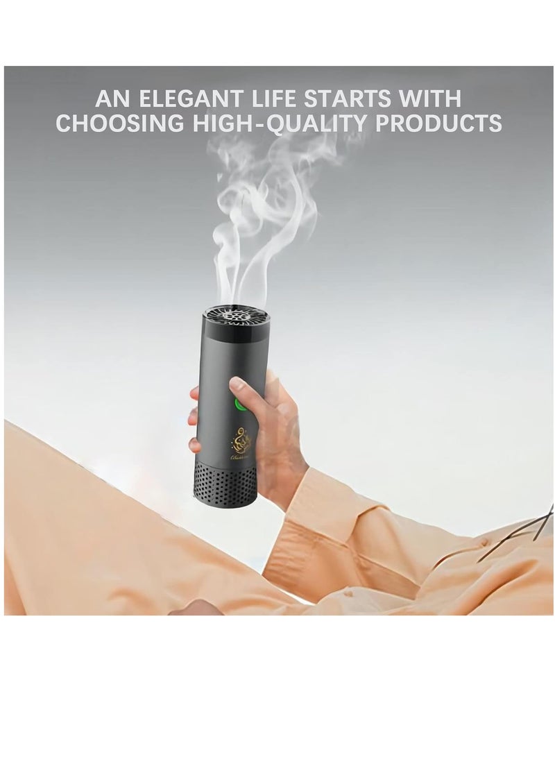 Bukhoor Portable Arabian Rechargeable Electronic Incense Burner,USB Portable Incense Burner Electric Aromatherapy Machine, Handheld Portable Hair Incense Burner Electric Muslim Ramadan Aroma Diffuser - Image 5
