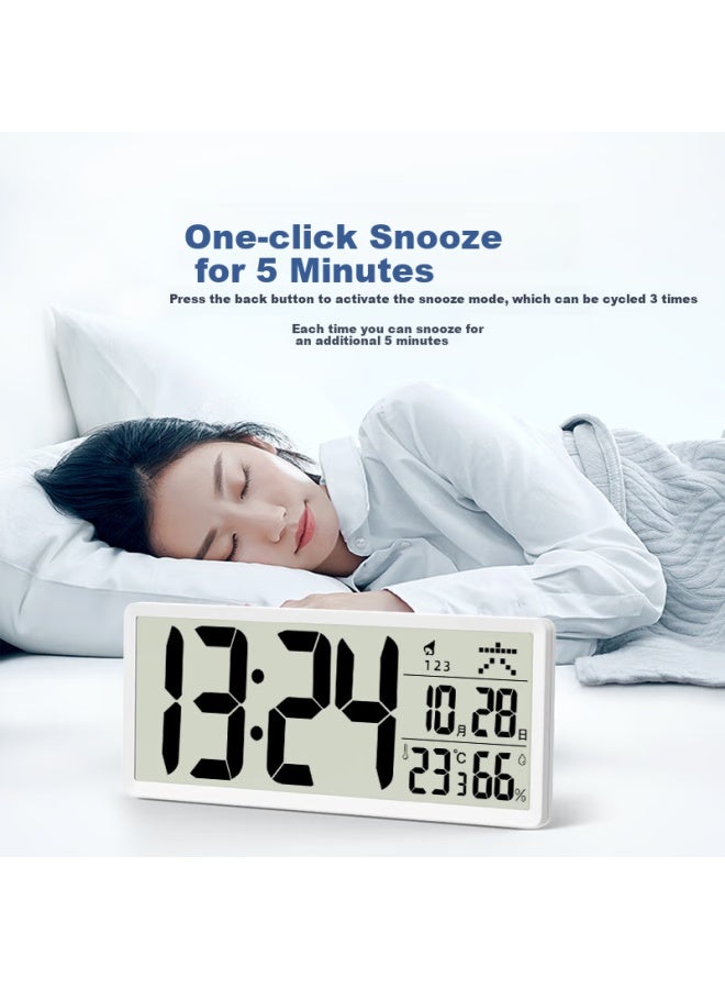 Timess Living Room Clock Lcd Electronic Perpetual Calendar Clock Desktop Alarm Clock 35Cm - Image 2