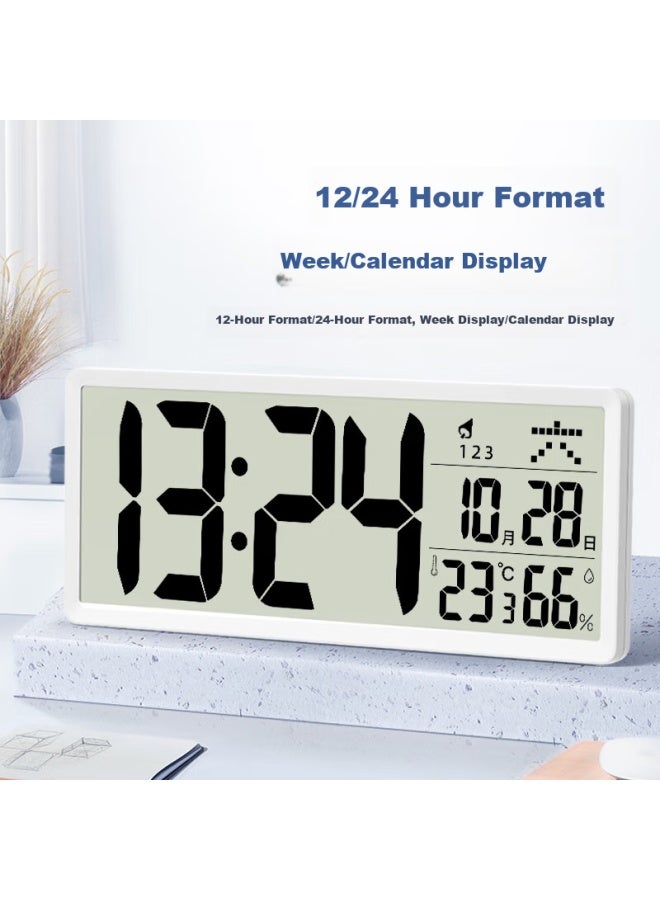 Timess Living Room Clock Lcd Electronic Perpetual Calendar Clock Desktop Alarm Clock 35Cm - Image 4