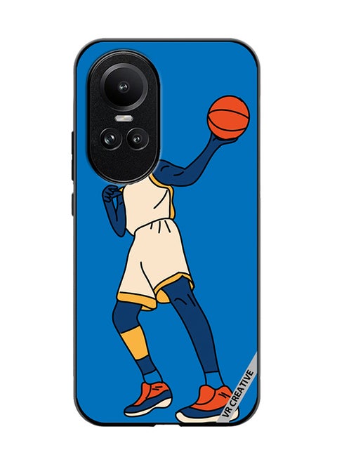 Protective Case Cover For Oppo Reno 10 Basketball Player In Action With Ball Design Multicolour