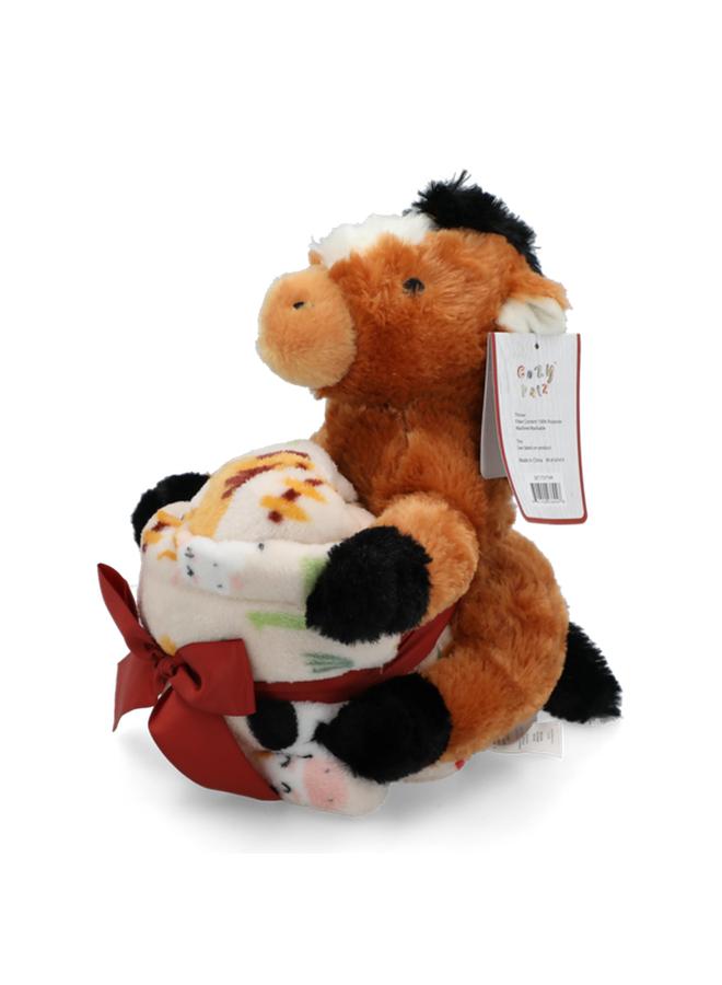 Cozy Palz Cute Soft Plush Toy with Fleece Blanket Multicolor PLUSH TOY - Image 3