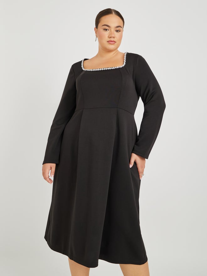 Styli Square Neck Dress  - Image 3