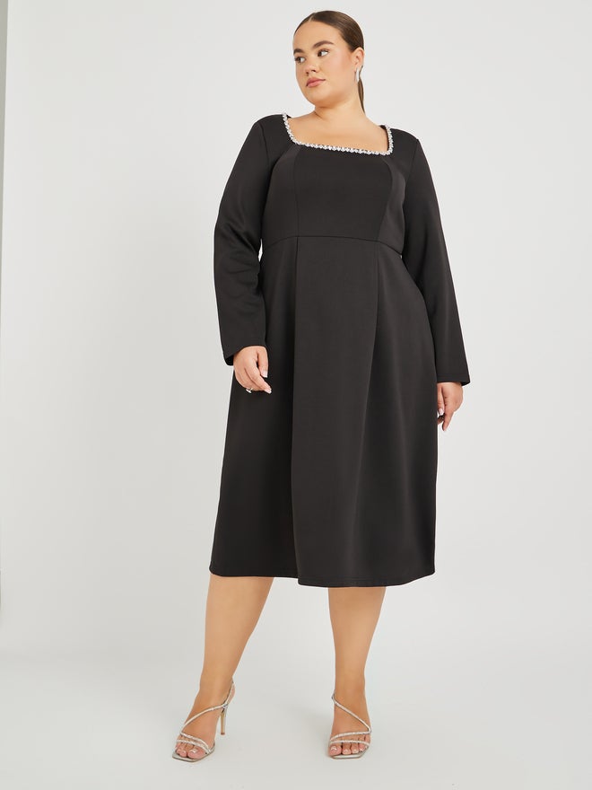 Styli Square Neck Dress  - Image 2