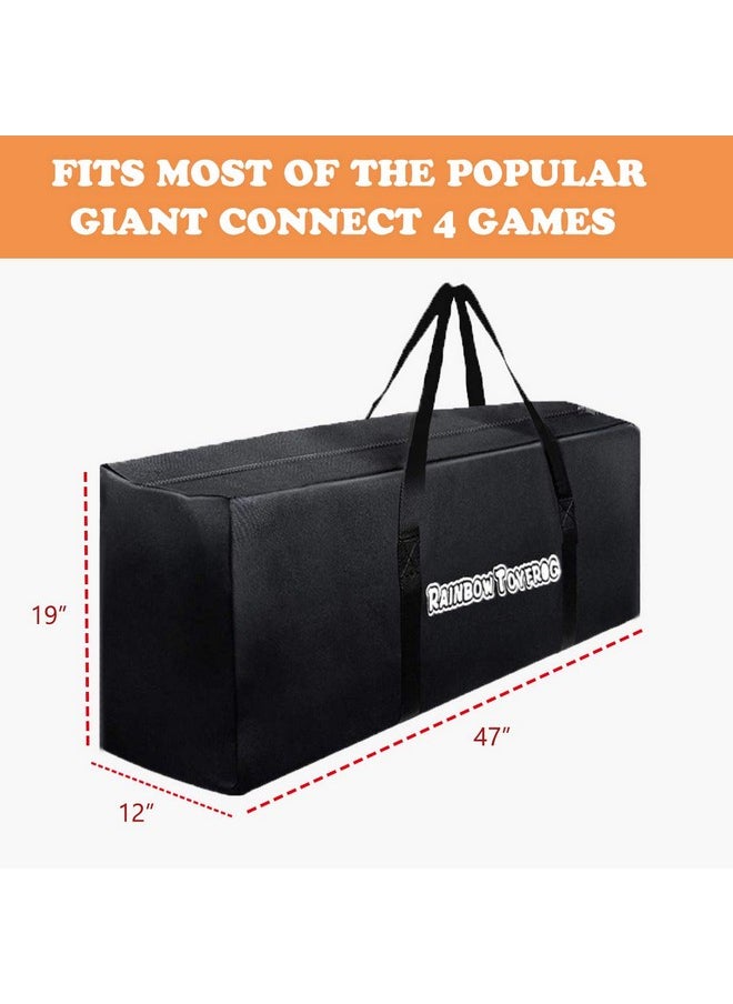 RAINBOW TOYFROG - Giant 4 In A Row Connect Game Carrying Duffle Bag Easy Storage & Transportation For Life Size Jumbo 4 To Score Connect Four Outdoor Board Game (Game Not Included)47"Convas Sport Travel Duffle Bag - Image 1