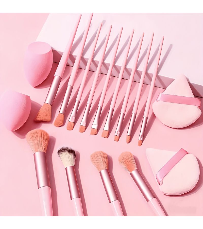 15pcs Noble Purple Soft Fluffy Makeup Brush Set Professional Foundation Eyeshadow Blending Tools - Image 2