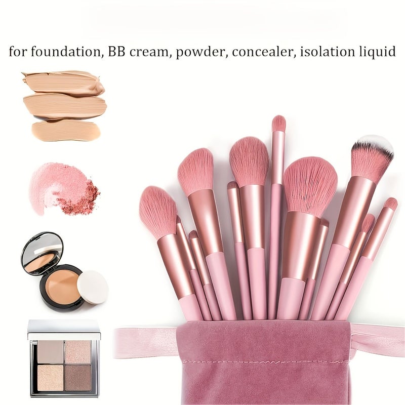 15pcs Noble Purple Soft Fluffy Makeup Brush Set Professional Foundation Eyeshadow Blending Tools - Image 5