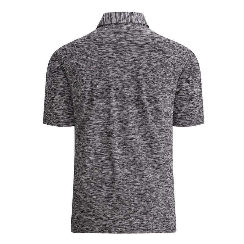 Alex Vando Mens Golf Shirt Moisture Wicking Quick-Dry Short Sleeve Casual Polo Shirts for Men,Black,M - Image 3