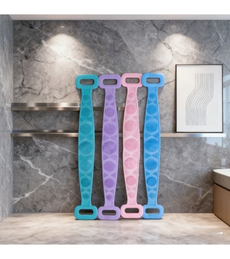 2pcs Body Sponge Brush Set With Scrub Sponge And Shower Extension - Image 3