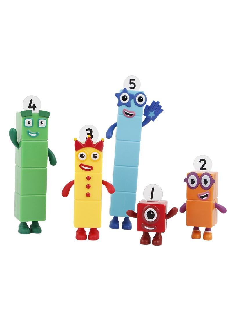 general 5 Pcs Numberblocks Model Toy Set Ideas Toys Best Gift For Boys And Girls - Image 1
