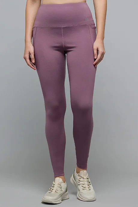 R&B Solid Leggings with Elastic Waist