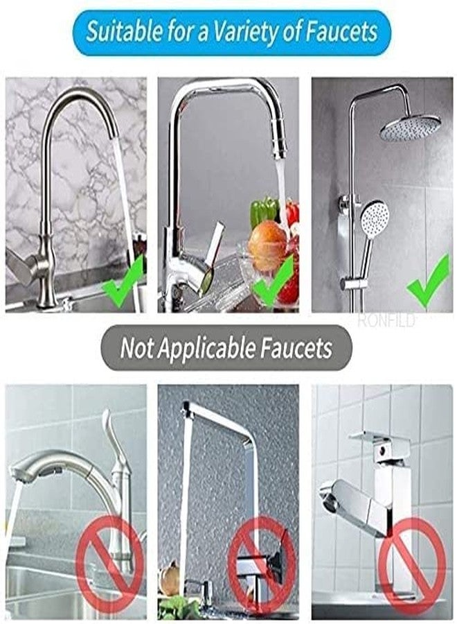 RONFILD Kitchen Sink Caddy Organizer Over Faucet Sponge Holder, Stainless Steel Heavy Duty Thickening Hanging Faucet Drain Rack for Scrubbers, Soap, Bathroom, Detachable No Suction Cup or Magnet - Image 3
