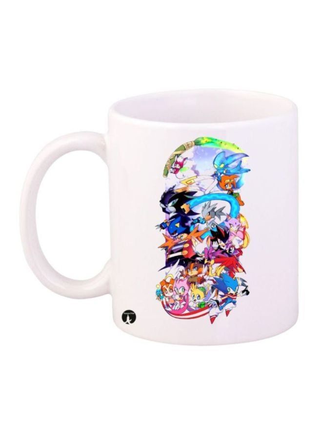 RKN Sonic Video Game Printed Coffee Mug Blue/Red/Yellow - Image 1