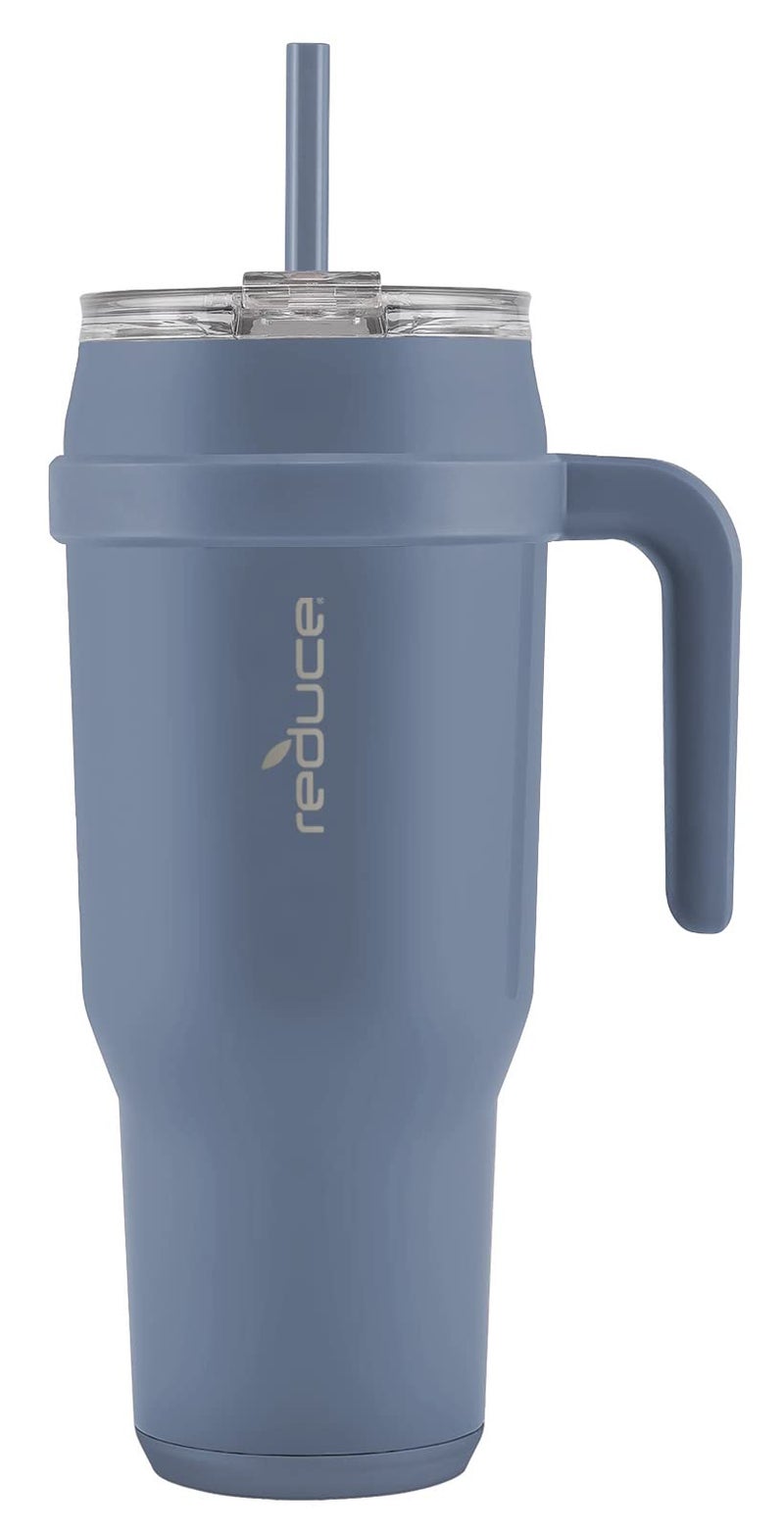 Reduce 50 oz Stainless Steel Tumbler with Handle-Dual-Wall Vacuum Insulated Travel Mug  Sweat-Proof Lid & Reusable Straw - Keeps Drinks Cold for 24 Hrs  Fits Cupholders  Dishwasher Safe-Elemental Blue - Image 1