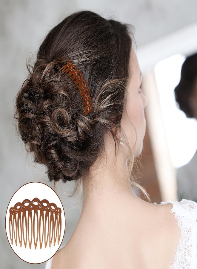 COMNICO 6 Pcs French Hair Side Combs, Women Hair Comb Accessories Plastic Twist Decorative Comb Hair Clips 3 Colors Bridal Wedding Veil Teeth Hair Combs for Multiple Hairstyles Girls Women - Image 5