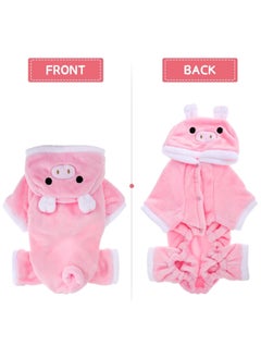 A.M Small Dog Costume, Cute Pink Design Pet Warm Hoodies Dog Clothes for Small Dogs and Cats,  Cosplay Dress Up Coat for Teacup Puppy Teddy Chihuahua Kitten  - Image 4