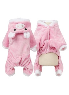 A.M Small Dog Costume, Cute Pink Design Pet Warm Hoodies Dog Clothes for Small Dogs and Cats,  Cosplay Dress Up Coat for Teacup Puppy Teddy Chihuahua Kitten  - Image 2