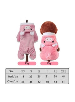 A.M Small Dog Costume, Cute Pink Design Pet Warm Hoodies Dog Clothes for Small Dogs and Cats,  Cosplay Dress Up Coat for Teacup Puppy Teddy Chihuahua Kitten  - Image 5