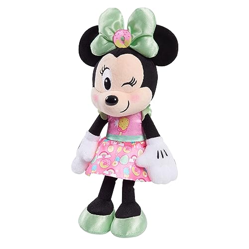 Minnie Mouse Disney Junior Minnie Mouse 8-Inch Beanbag Plush, Minnie Mouse in Pink Sweet Treats Dress, Stuffed Animal - Image 3