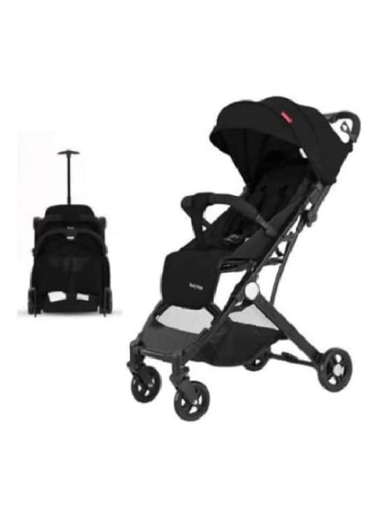 إن تك عربة أطفال للسفر قابلة للطي وخفيفة الوزن من NTECH مدمجة بأربع عجلات للسفر الجوي مع كرسي دفع بيد واحدة مع مقعد قابل للتعديل للاستلقاء للأطفال الصغار (أسود) - Image 2