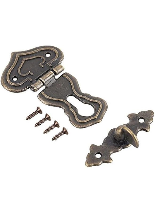 Generic - 10 Pcs Zinc Alloy Retro Bronze Tone Jewelry Box Chests Lock Fastener Toggle Hook Hinge - Image 1