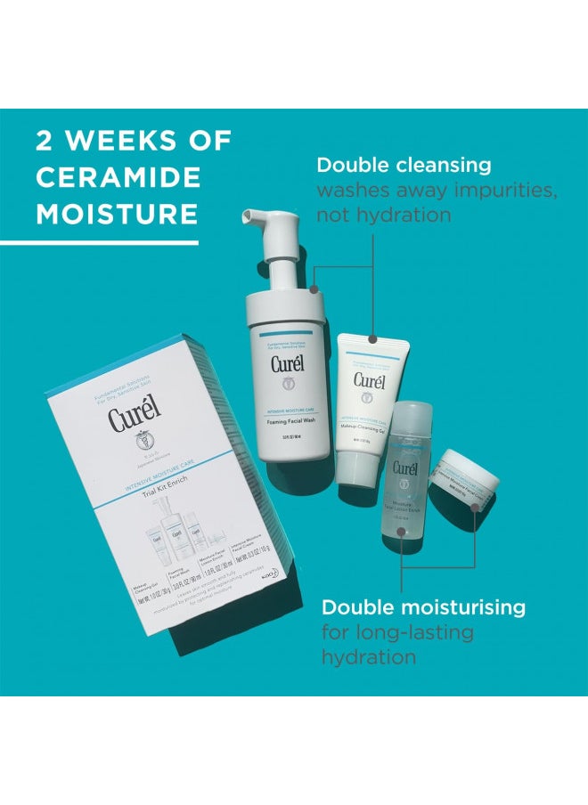 Curel Japanese Skin Care Travel Size Toiletries, for Dry, Sensitive Skin, Travel Size Face Wash, Travel Size Lotion, Travel Size Makeup Remove