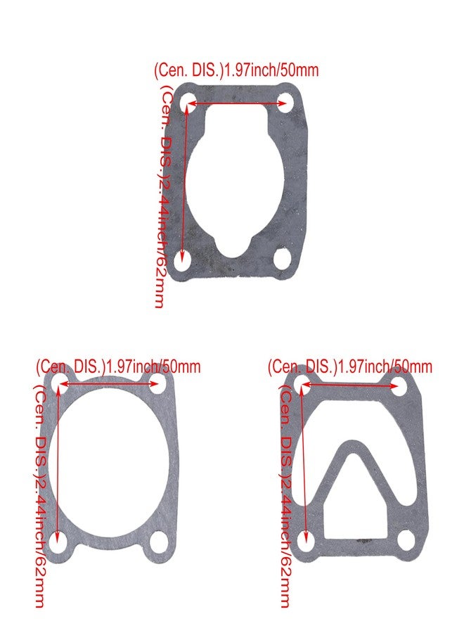 CNBTR Air Compressor Cylinder Head Base Valve Plate Sealing Gasket Pad Gray Pack of 3 - Image 4