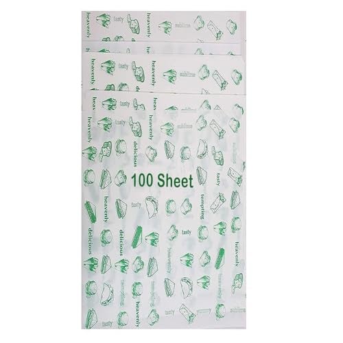 Mappa Parchment Food Wrapping Paper Sheets | Pack of 100 | Premium Non-Stick Butter Wrapping Paper | Oven Safe, Reheatable, Disposable | 10 x 16 Inch - Image 1