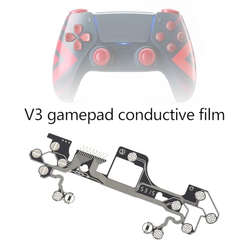 Create idea 4pcs Conductive Film Replacement Handle Keypad Repair Pads Flexible Controller Membrane Conductive Film Compatible with PS5 BDM-030 Compatible with V3 DualSense Controller - Image 2