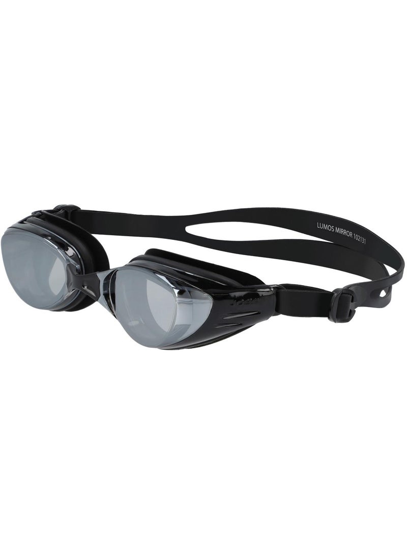 Joss Lumos Mirror Black Adult Swimming Goggles  Uv Protection, Anti-Fog, Panoramic Lenses, Adjustable Nose Bridge, Comfortable Fit For Water Sports - Image 1