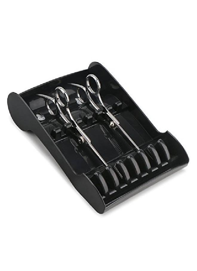 Segbeauty Hair Salon Shear Holder Professal Hair Cutting Scissors Rack For Stylist Salon Barber Shop Scissors Organizer For Hairdressers Scissors Storage Tray Available For 6 Scissors  - Image 5