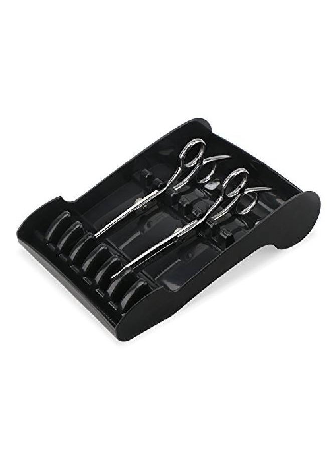 Segbeauty Hair Salon Shear Holder Professal Hair Cutting Scissors Rack For Stylist Salon Barber Shop Scissors Organizer For Hairdressers Scissors Storage Tray Available For 6 Scissors  - Image 4
