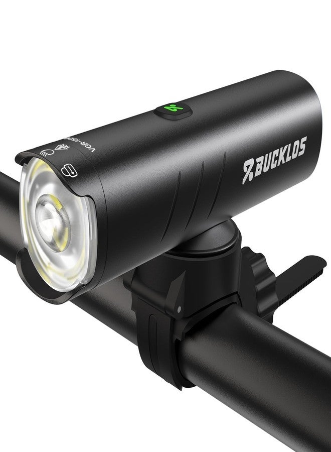 BUCKLOS Bike Lights for Night Riding, Ultra Bright 1500 Lumens, 5 Modes Bike Light, USB Rechargeable Bicycle Lights with Rotatable Lens, IP66 Waterproof Bike Headlight, 4500mAh Bike Front Light - Image 1