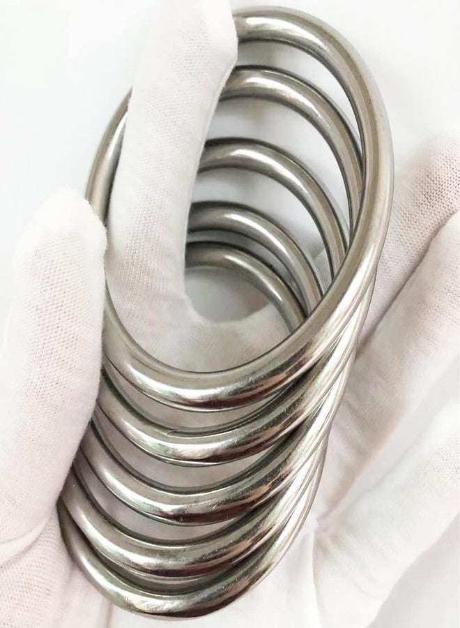 AIVOOF 2.8" Metal O-Ring, 5pcs 304 Seamless Welding Stainless Steel Rings Heavy Duty Smooth Solid Multi-Purpose Big Ring for for Crafts, 6mm x 60mm - Image 4