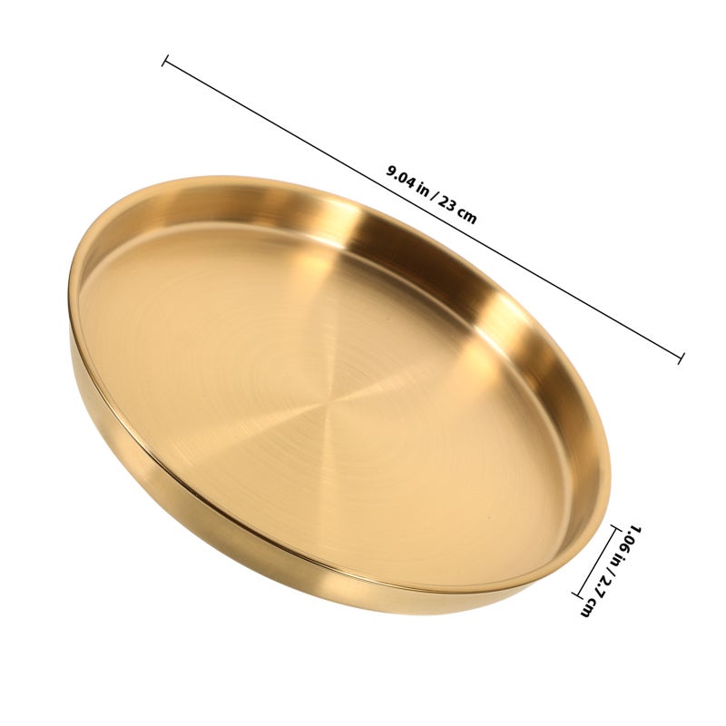 🍳 صحن من الفولاذ المقاوم للصدأ لتقديم الستيك والمعكرونة والحلويات تصميم أنيق - Image 2
