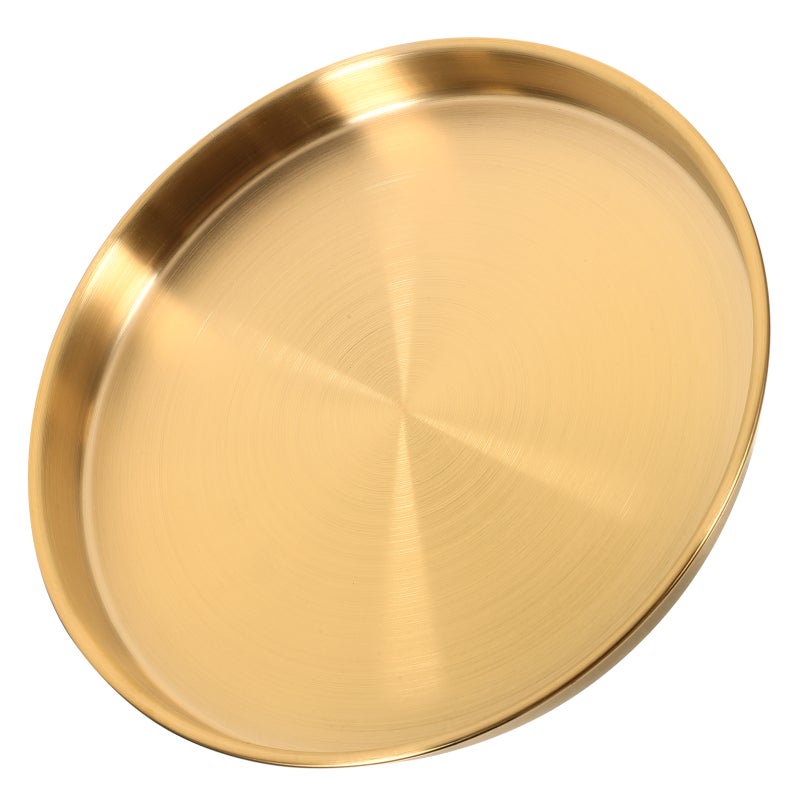 🍳 صحن من الفولاذ المقاوم للصدأ لتقديم الستيك والمعكرونة والحلويات تصميم أنيق - Image 1