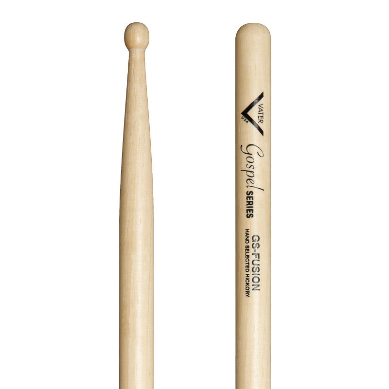 Vater Gospel Fusion Hickory Wood Tip Drum Sticks, Natural, Pair - Image 1
