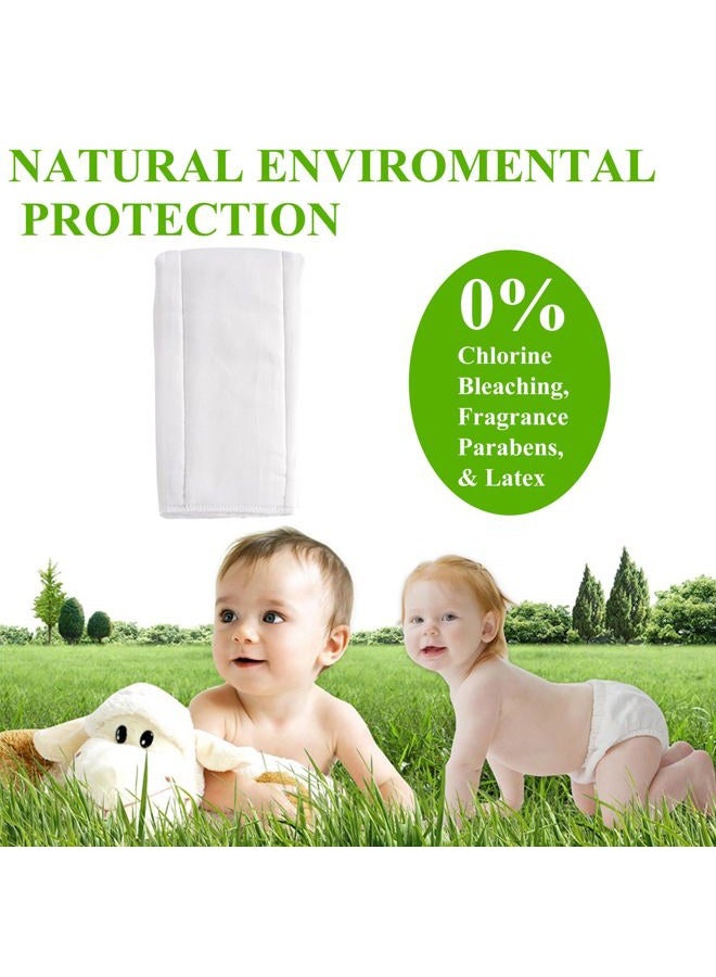 Fasoar 6 Ply Cloth Diapers Prefold, Thick Washable Absorbent Cotton Prefold Cloth Diaper Burp Cloths for Babies and Toddlers Multi-Use (10-35 lbs) 12 Pack - Image 2