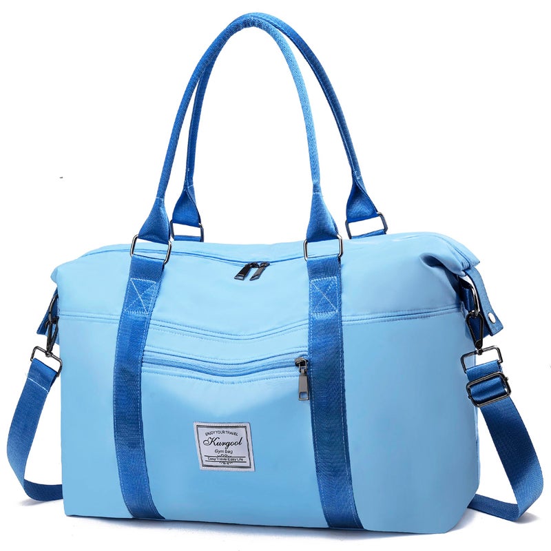 KURGOOL Gym Bag with Wet Pocket Travel Duffel Bag for Sports and Weekend Getaway Lightweight Overnight Bags for Women and Men - Image 2