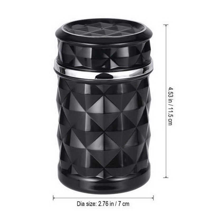 Oshotto Fire Proof Car Cigarette Diamond Design Ashtray for All Cars (Black) - Image 4
